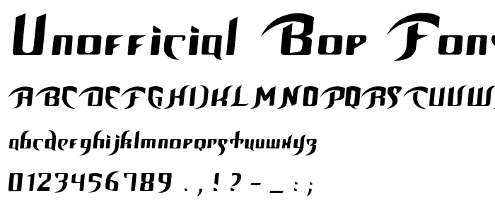 Unofficial BoP Font font